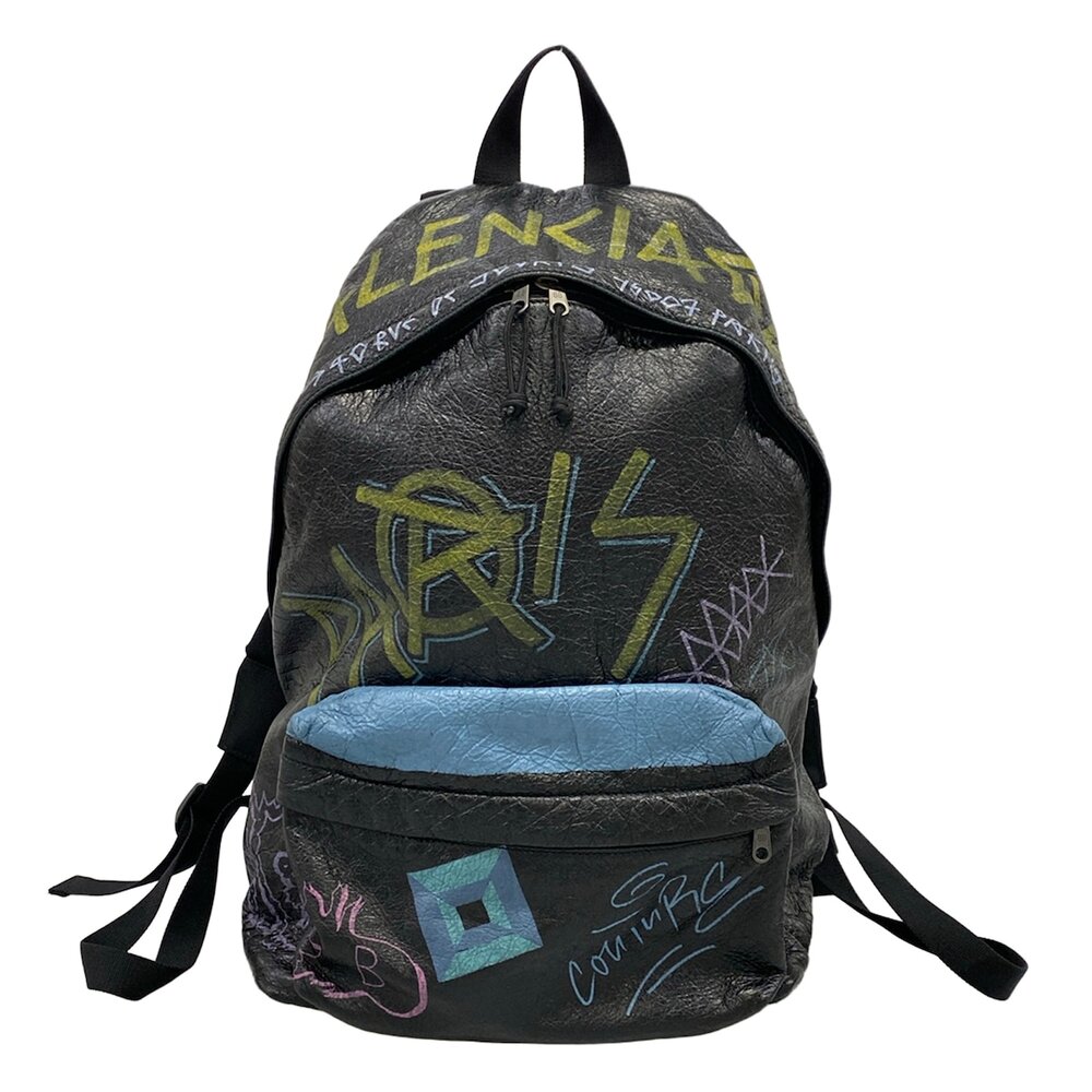 Balenciaga Explorer Backpack Graffiti Arena Backpack 503221 Black Multi